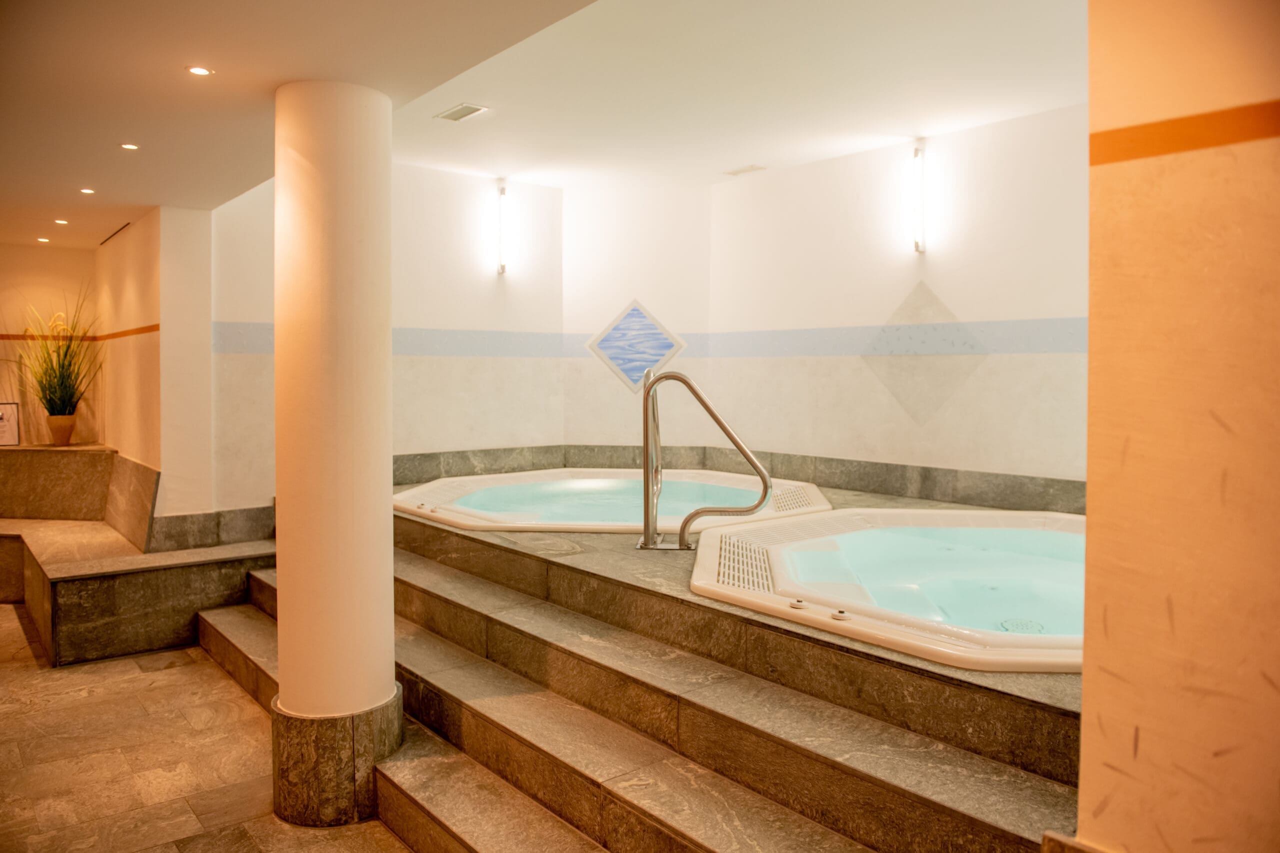 two jacuzzi pools